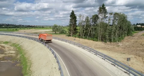 Trucks on the road Stock Footage 92160181