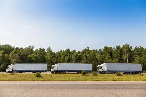 Trucks on the road Stock Photos