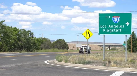 Trucks on Route 66 Stock Footage 67594796