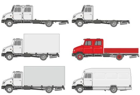 Trucks set Stock Illustration