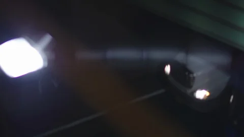 Trucks in traffic from above in New York City Stock Footage 129711053