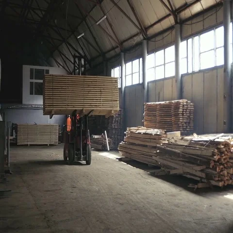 Trucks Transporting Blocks of Wood Stock Footage 69705259