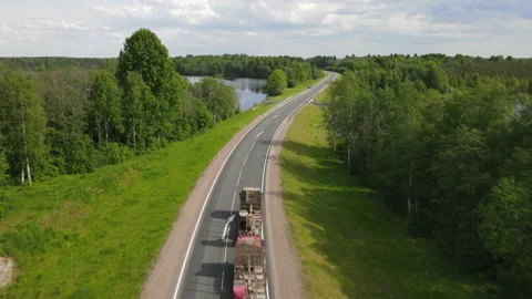 Trucks for transporting timber Stockbeeldmateriaal 155493854