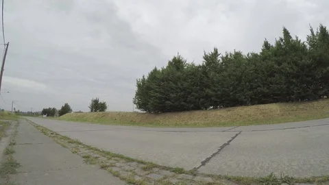 Trucks turn to the road Stock Footage 83618941