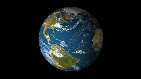 True 3D Northern Winter Globe Stock-Footage 876987