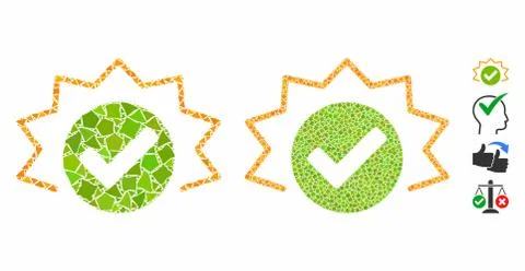 True alert Composition Icon of Uneven Elements 库存插图