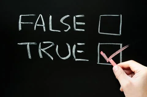 True and false checkboxes Stock Photos
