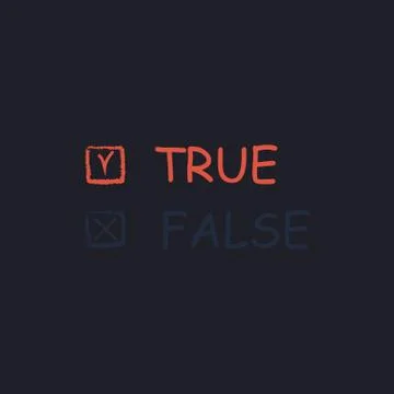 True and False computer symbol Stock Illustration