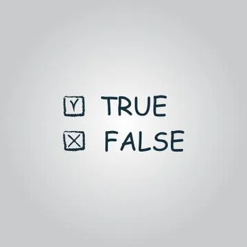 True and False icon Stock Illustration