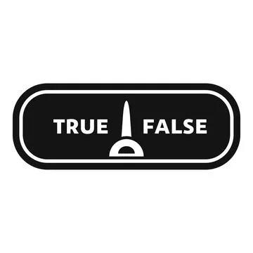 True false choice decision switch option selecting Stock Illustration