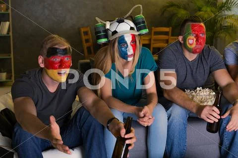 True football fans Stock Photos