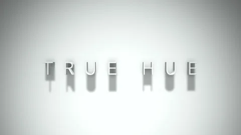 True hue 3D title animation with shadows on a white background Video stock 297672433