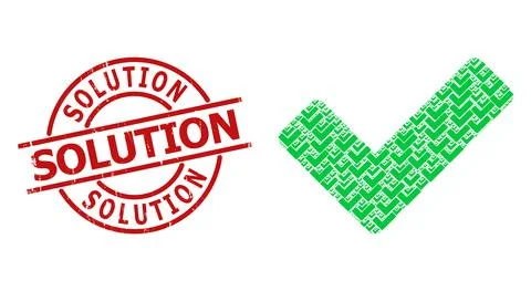 True Icon Fractal Collage and Rubber Solution Seal Illustrazione stock
