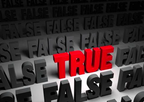 True! Stock Illustration