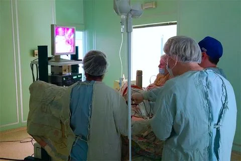 True Laparoscopic Surgery Stock Photos