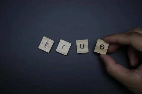 True Letters Stock-Fotos