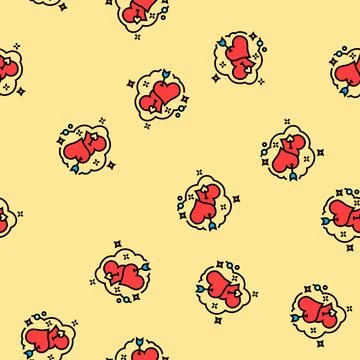 True love dream vector seamless pattern Stock Illustration