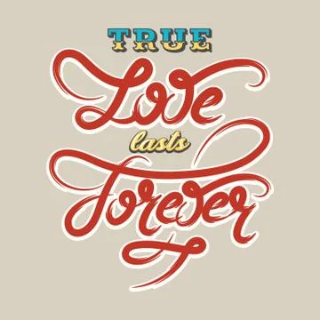 True love lasts forever Stock Illustration