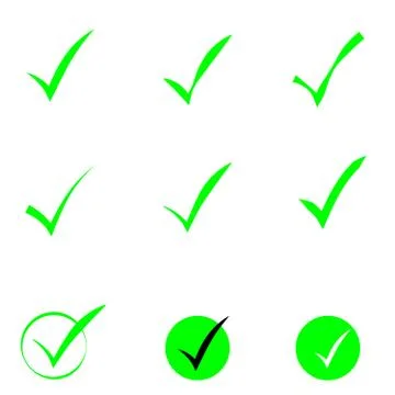 True mark on white background Stock Illustration