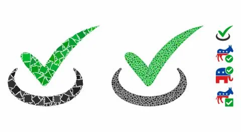 True Mosaic Icon of Inequal Elements 스톡 일러스트