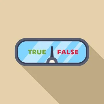 True or false gauge meter weighing facts Stock Illustration
