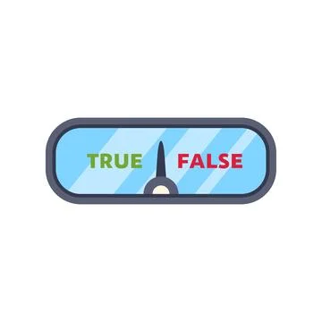 True or false indicator measuring correctness or incorrectness Stock Illustration