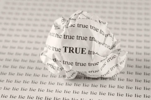 True or lie Foto stock
