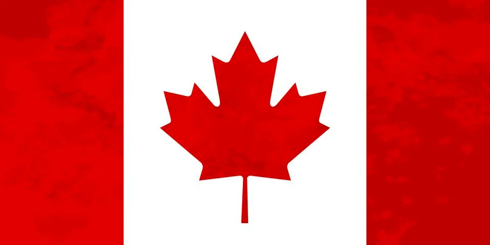 True proportions Canada flag with texture Stock Illustration