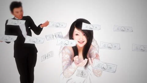 The true purpose of this bride Stock Illustration