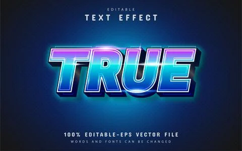 True text effect Stock Illustration