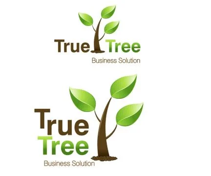 True Tree Logo Stock Illustration