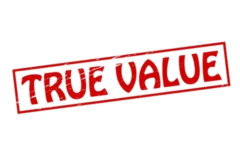 True value Illustrazione stock