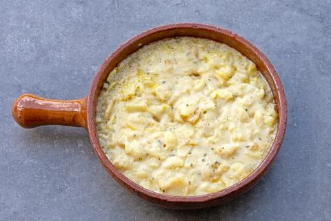 Truffade dish on a table Stock Photos