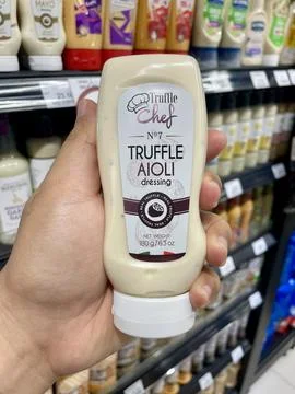 Truffle Chef truffle aioli bottle Stock Photos