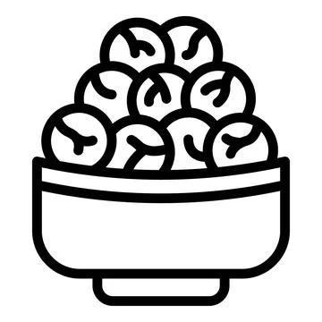 Truffle chocolate icon outline vector. Candy bar Stock Illustration