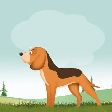 Truffle dog Stock Illustration