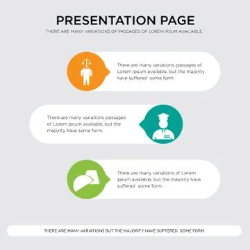 Truffle, internship, honest presentation design template in orange, green, ye Stock Illustration