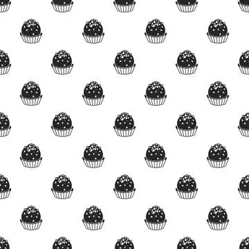 Truffle pattern seamless Stock Illustration
