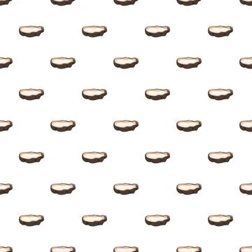 Truffle slices seamless pattern repeating gourmet ingredient イラスト素材