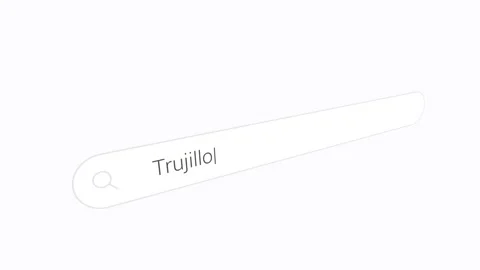 Trujillo In Peru Into The Internet Search Field. Close-up Shot Stock Footage 335408927