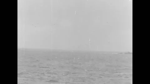 TRUK - 1944 - Explosion made on the water as the Nakajima B5N "Kate" torpedo Stock Footage 312794805