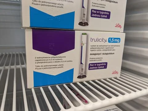 TRULICITY by Eli lilly insulin self injections pen.DULAGLUTIDE,pharmacy concept Stock-Fotos