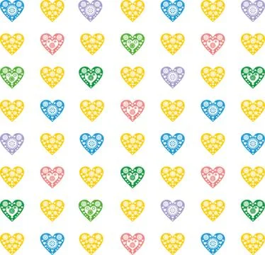 A truly romantic heart pattern texture Stock Illustration