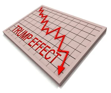 Trump Effect Meaning Fail Mess Screwup And Disaster - 3d Illustration Stock Illustration