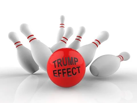 Trump Effect Meaning Fail Mess Screwup And Disaster - 3d Illustration Stock Illustration