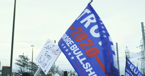 Trump Flag Stock Footage 142623007