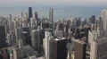 Trump Hotel Busy City Crowded Center Above Aerial view Downtown Chicago Skyline HD Footage