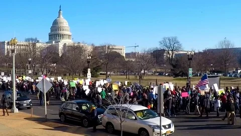 Trump protests in Washington, D.C. Video stock 72348531