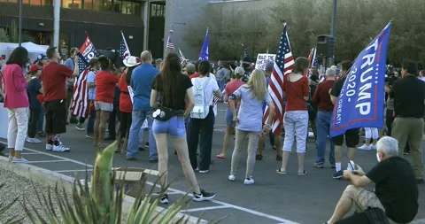 Trump Supportorters Stock Footage 142855559