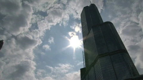 Trump tower, Chicago Stock Footage